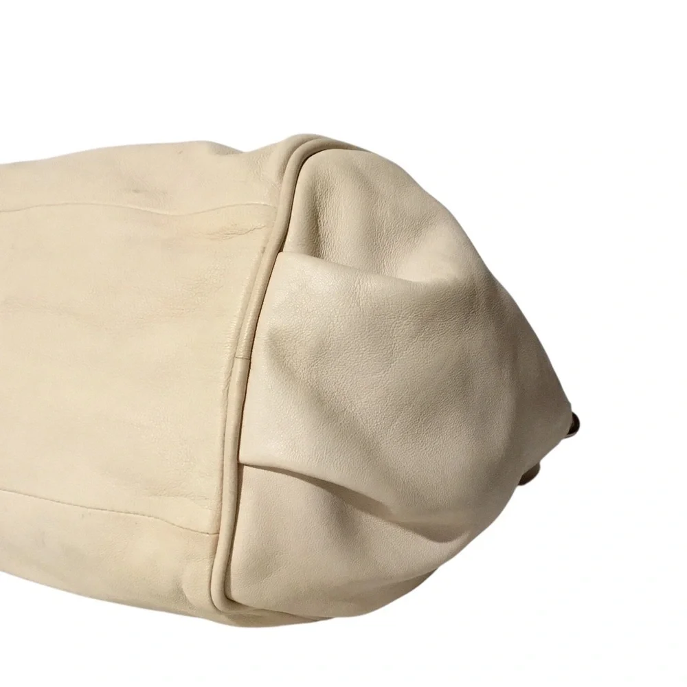 Authentic Chloe Convertible Cream Leather Bag